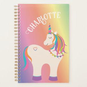Whimsical Magical Rainbow Unicorn Personalised Planner