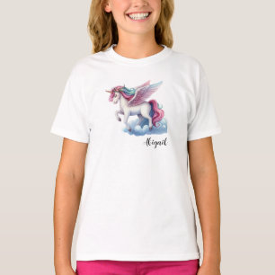 Whimsical Magical Unicorn Girly  Birthday T-Shirt