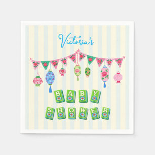 Whimsical Mahjong Baby Shower Napkin