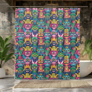 Whimsical Mardi Gras Celebration Shower Curtain. Curtain