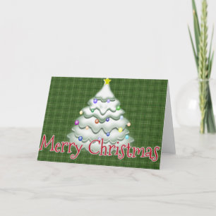 Whimsical Marshmallow Christmas Tree Greeting Card