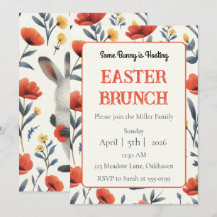 Whimsical Meadow Personalized Easter Brunch Invitation