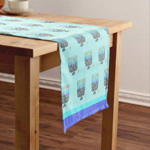 Whimsical Menorahs 14" X 72" Table Runner