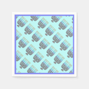 Whimsical Menorahs Cocktail Paper Napkin