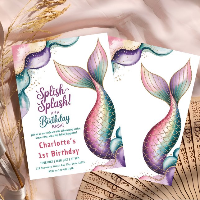 Whimsical Mermaid Birthday Invitation (Creator Uploaded)