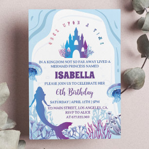 Whimsical Mermaid Birthday Invitation