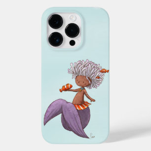 Whimsical Mermaid Clown Fish Anemone Illustration Case-Mate iPhone 14 Pro Case