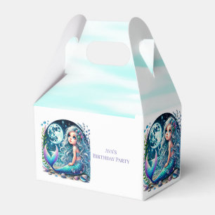 Whimsical Mermaid Girl Birthday Party Favour Box