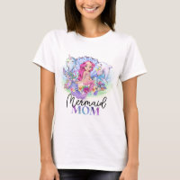 Whimsical Mermaid Mom Birthday Girl Under The Sea