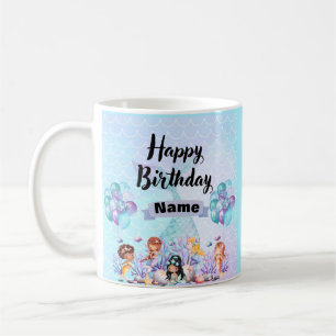 Whimsical Mermaid Party Decor – Blue & Purple Coffee Mug