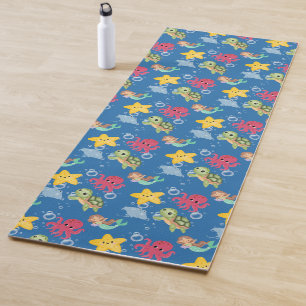 Whimsical mermaid rainbow sea birthday party  yoga mat