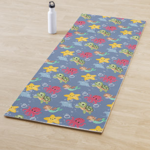 Whimsical mermaid rainbow sea birthday party yoga mat