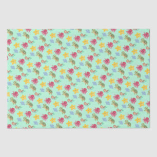 whimsical mermaid rainbow turtle shark birthday tissue paper
