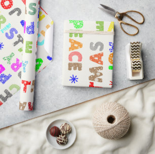 Whimsical Merry Christmas Script Wrapping Paper