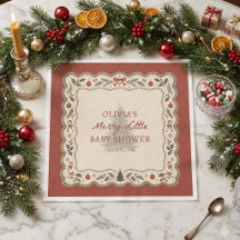 Whimsical Merry Little Christmas Baby Shower