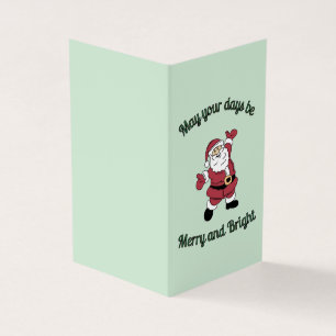Whimsical Merry Santa Xmas Card