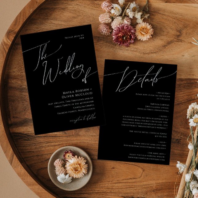 Whimsical Minimal Script All In One Wedding Of Invitation (Creator Uploaded)