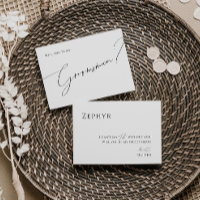 Whimsical Minimal Script Groomsman Proposal Card