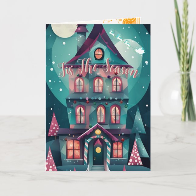 Whimsical Minimalist Christmas Card  (Front)