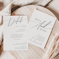 Whimsical Minimalist Script All In One Wedding
