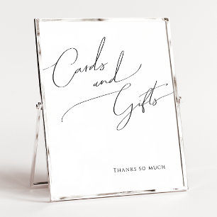 Whimsical Minimalist Script Cards and Gifts Sign
