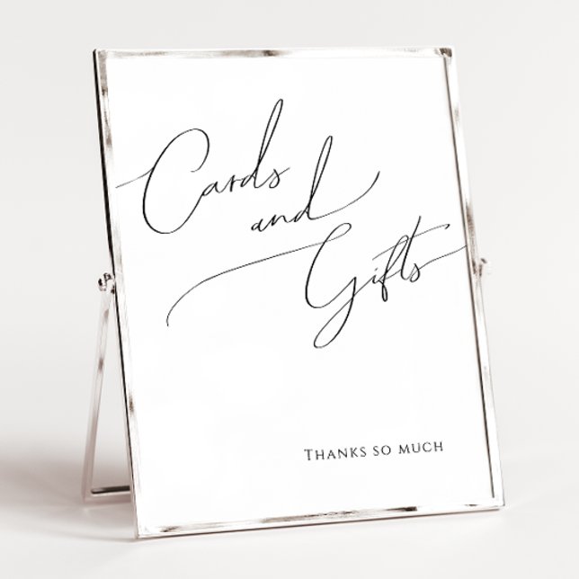 Whimsical Minimalist Script Cards and Gifts Sign (Creator Uploaded)