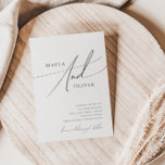 Whimsical Minimalist Script Casual Wedding Invitation<br><div class="desc">This whimsical minimalist script casual wedding invitation is perfect for your classic simple black and white minimal modern boho wedding. The design features elegant, delicate, and romantic handwritten calligraphy lettering with formal shabby chic typography. The look will go well with any wedding season: spring, summer, fall, or winter! The product...</div>