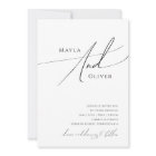 Whimsical Minimalist Script Casual Wedding