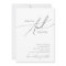Whimsical Minimalist Script Casual Wedding
