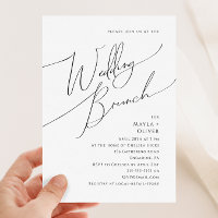 Whimsical Minimalist Script Wedding Brunch