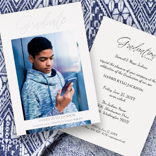 Whimsical Modern Graduation Calligraphy Photo