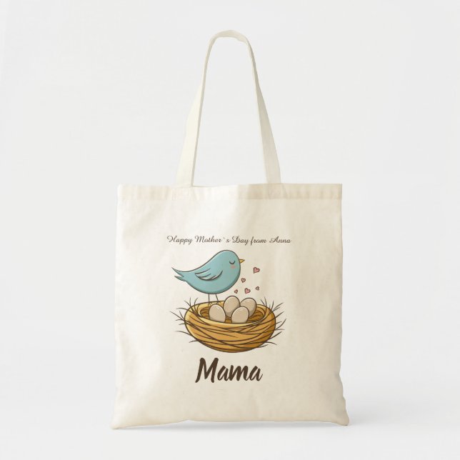 Whimsical Modern Mother`s Day Tote Bag (Front)