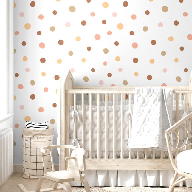 Whimsical Modern Pastel Pink Polka Dot Pattern Wallpaper (Whimsical Modern Pastel Pink Polka Dot Pattern Wallpaper)