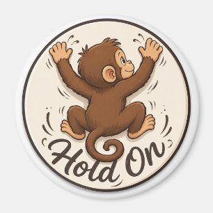 Whimsical Monkey Kitchen Magnet