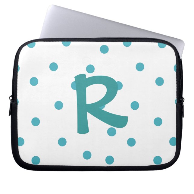 Whimsical Monogram Lap Top Sleeve (Front)