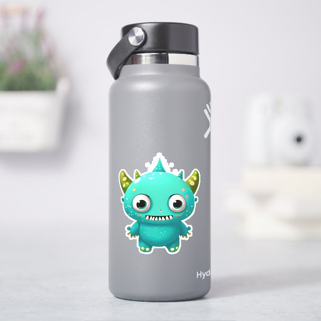 Whimsical monster sticker for kids (HydroFlask)