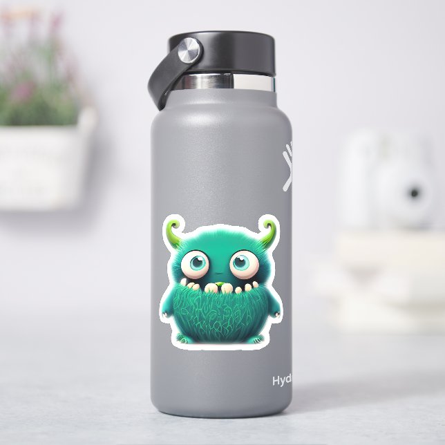 Whimsical monster sticker for kids (HydroFlask)
