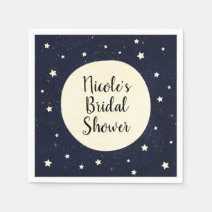 Whimsical Moon & Stars Celestial Baby Shower Napkin