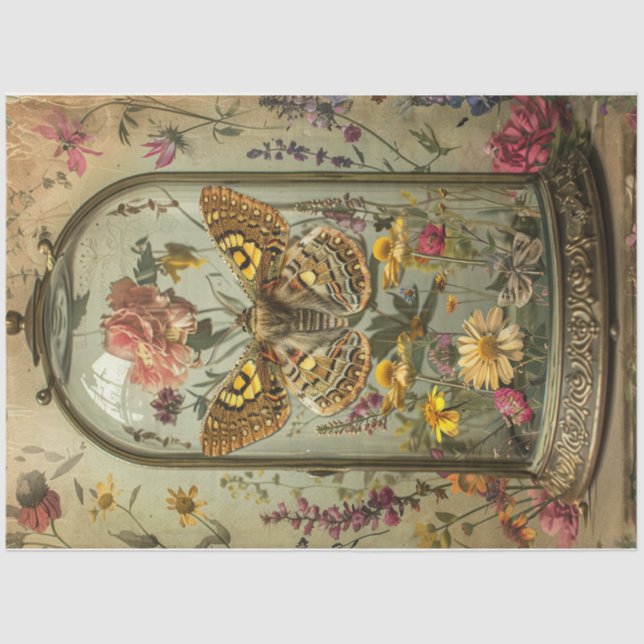 Whimsical Moth Tissue Paper (Front)