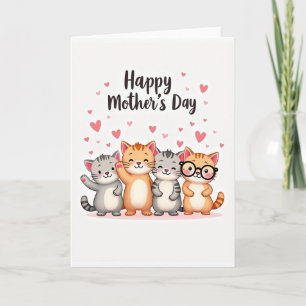 Whimsical Mothers Day Hearts Card