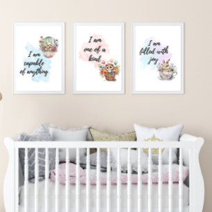 Whimsical Motivational Animal Affirmation Prints 