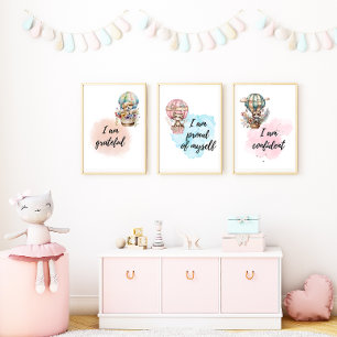 Whimsical Motivational Animal Affirmation Prints