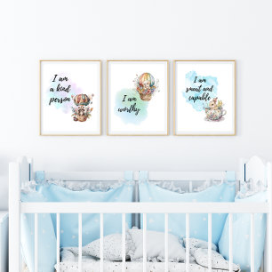 Whimsical Motivational Animal Affirmation Prints