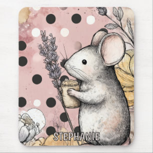Whimsical Mouse Floral Watercolor Art Pad