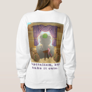 Whimsical Mouse Vendor – Cute Hat Booth Character  Sweatshirt