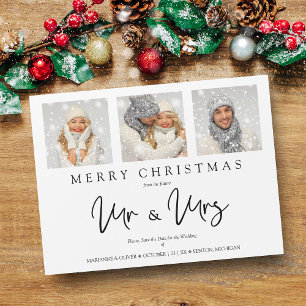 Whimsical MR & MRS Christmas Wedding Photos