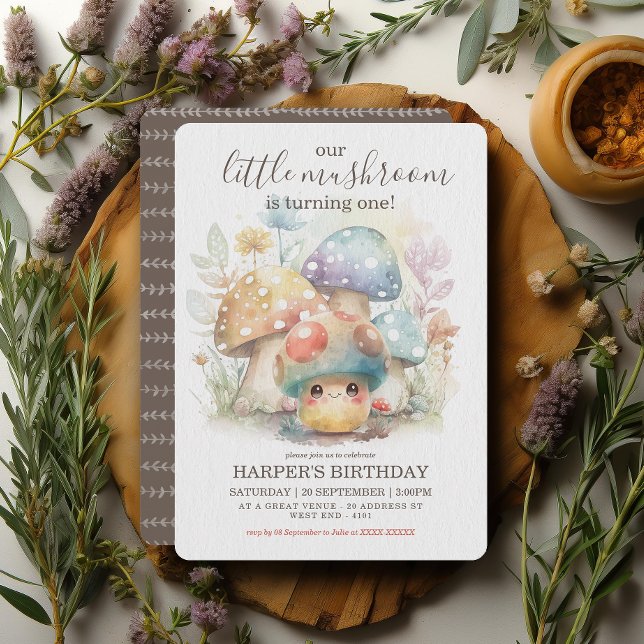Whimsical Mushroom Birthday Invitation (Creator Uploaded)