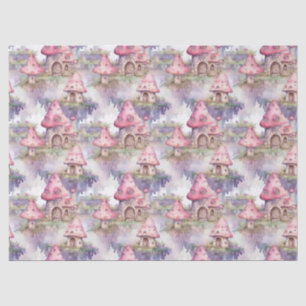 Whimsical Mushroom Cottage Pattern (4) Tissue Paper
