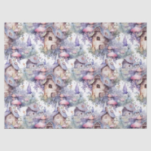 Whimsical Mushroom Cottage Pattern (5) Tissue Paper