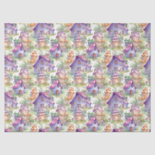 Whimsical Mushroom Cottage Pattern (7) Tissue Paper